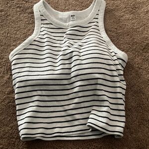 H&M Black and White Striped Tank Top